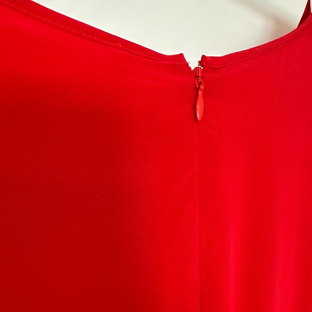 Sézane Elegant Red Long Sleeve Silk Victoire Dress (Size FR 36 | US 4) - Picture 11 of 15